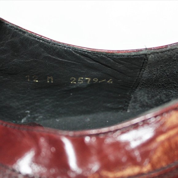 Stanley Blacker Couture Men’s Size 12 Leather Lace Up Burgundy Shoes